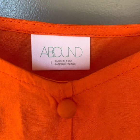 NWOT Abound Flowing Baggy Ruffle Orange Tank Top Sleeveless Shirt - Size Large - Picture 2 of 3